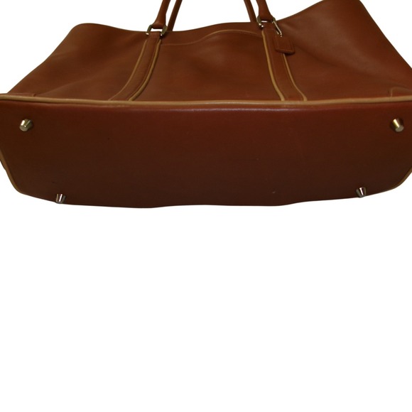 Vintage Coach Hampton Brown Leather Tote Bag 7515